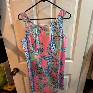 Lilly Pulitzer Pink and Blue Midi Dress